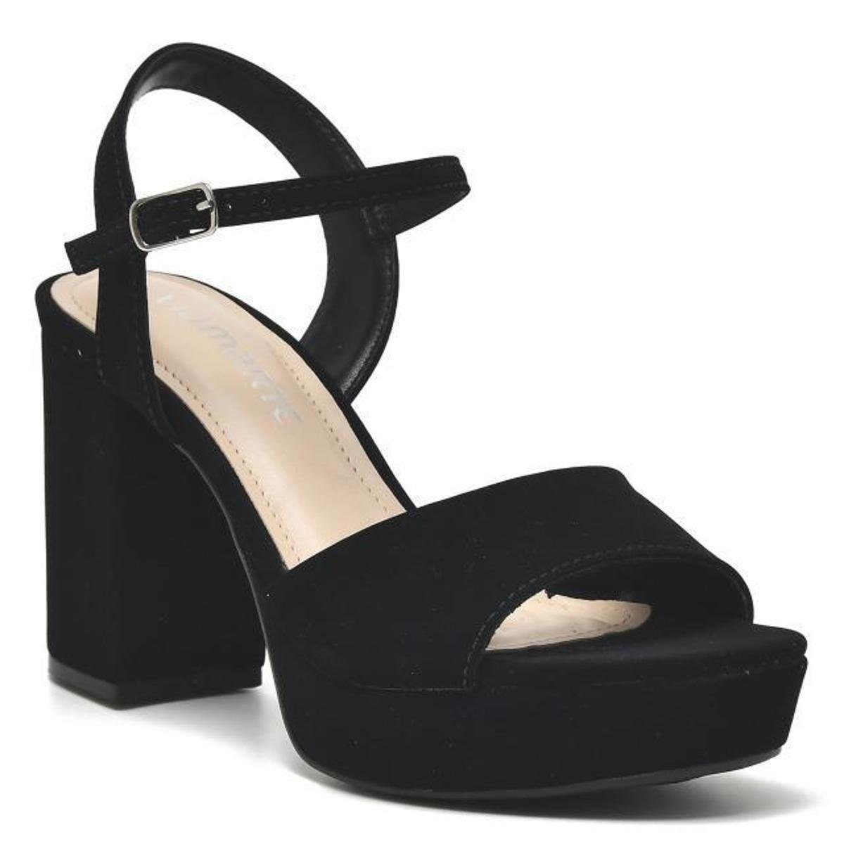 Sandália Feminina Via Marte 22-11502 Nobuck - Preto Menor preço em Sandália Feminina Via Marte 22-11502 Nobuck - Preto