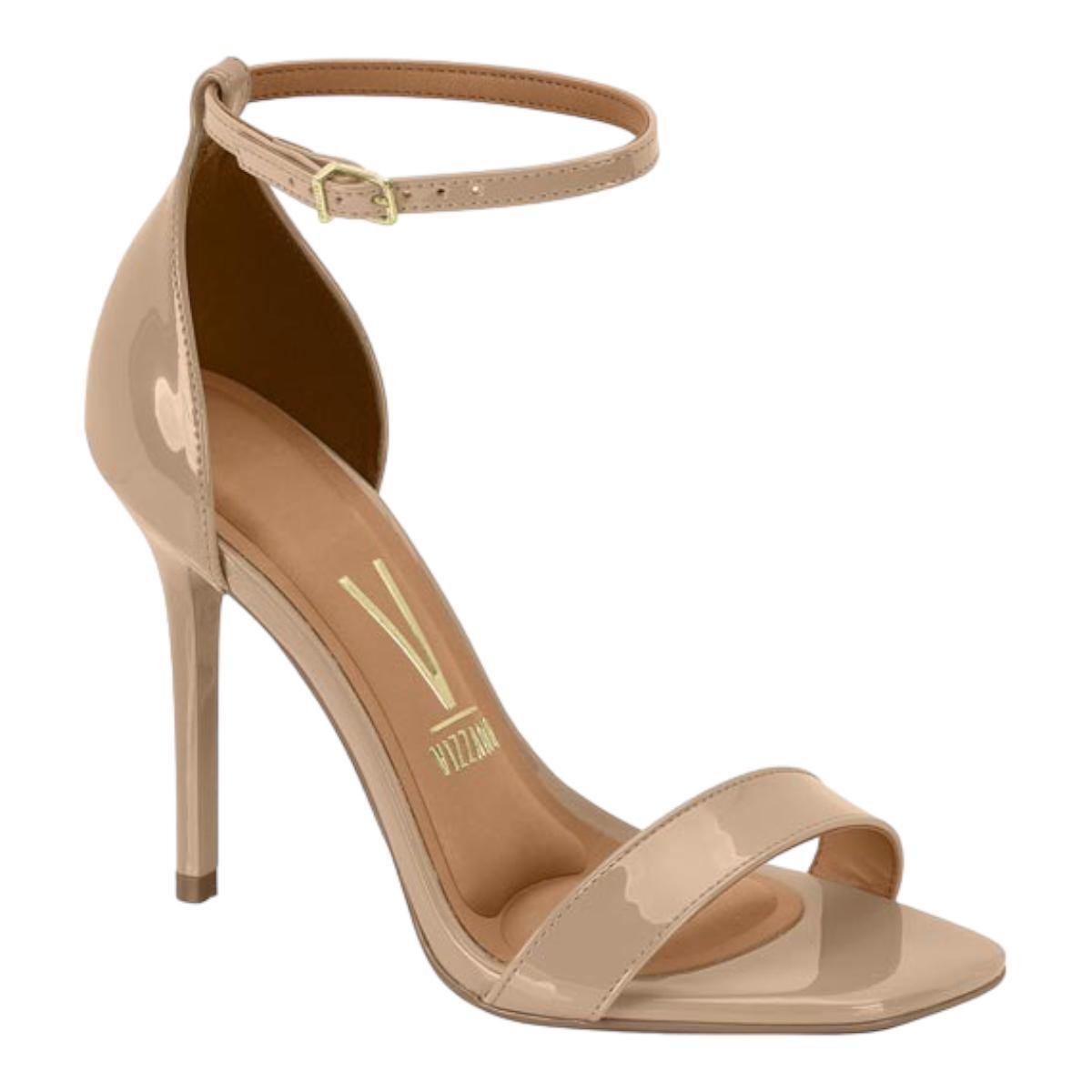 Sandalia Feminina Vizzano Bico Quadrado Salto Fino Alto