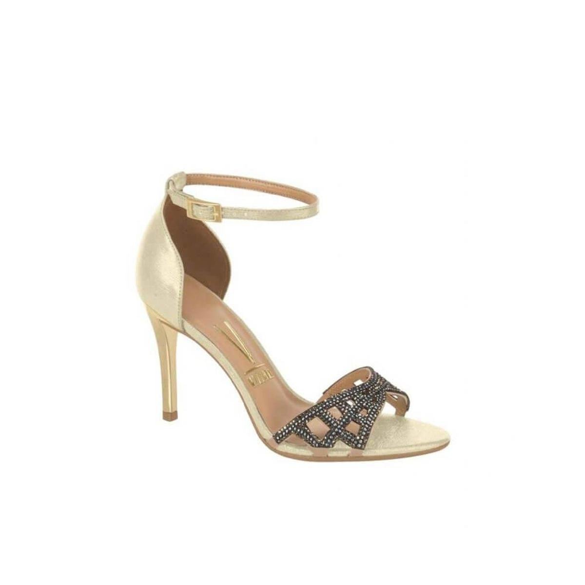 Sandália Feminina Brilho Festa Salto Fino Mississipi | Marisa