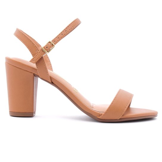 Sandália Feminina Vizzano Salto Médio Grosso Confortável Original