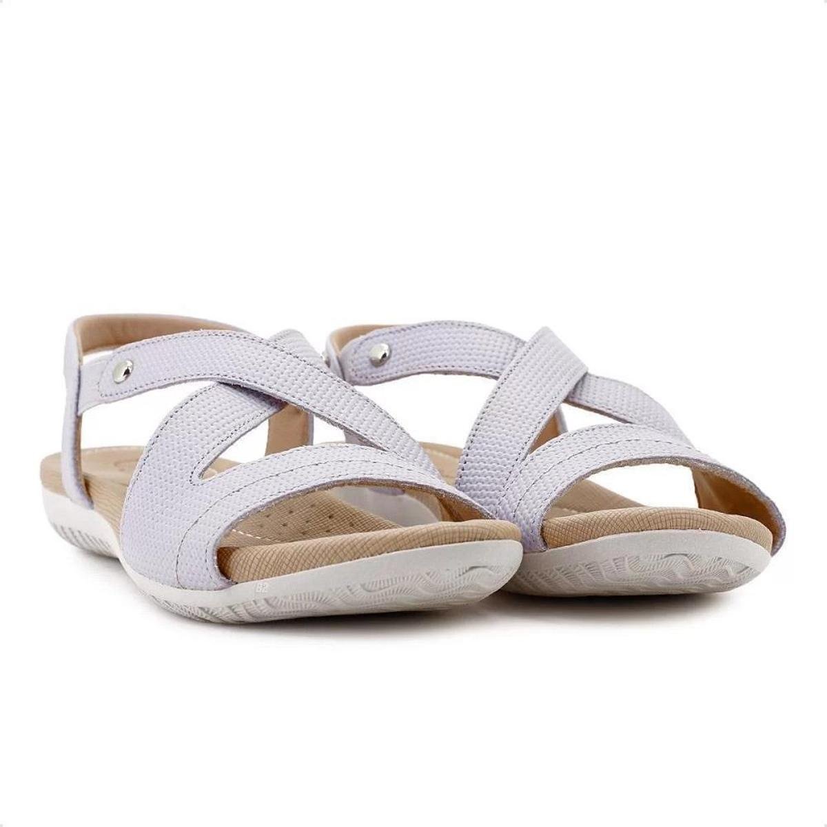 Sandália Feminino Usaflex Rasteira Elástico Couro Original Menor preço em Sandália Feminino Usaflex Rasteira Elástico Couro Original