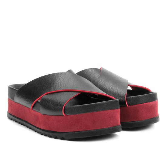 Sandália Flatform Farm Feminina - Preto