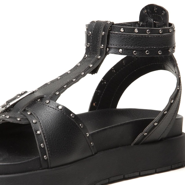 Sandalia Flatform Feminina Papete Sola Alta Com Fivela St555