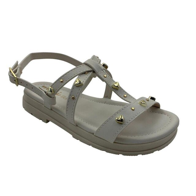 Sandália Flatform Menina Mini Sua Cia Off White 52294 - Off 32