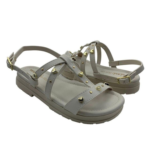 Sandália Flatform Menina Mini Sua Cia Off White 52294 - Off 32