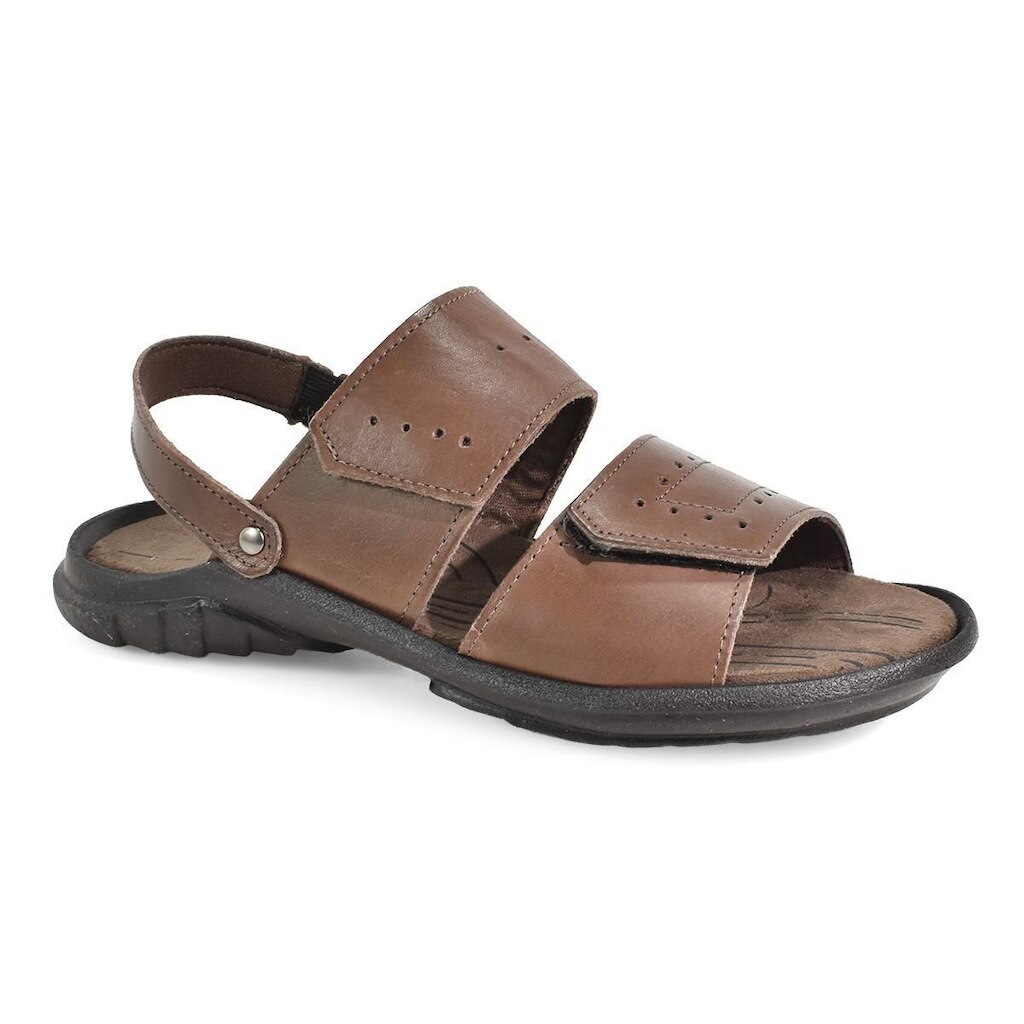 Sandália GDV Masculina Café Velcro Conforto Casual - 44