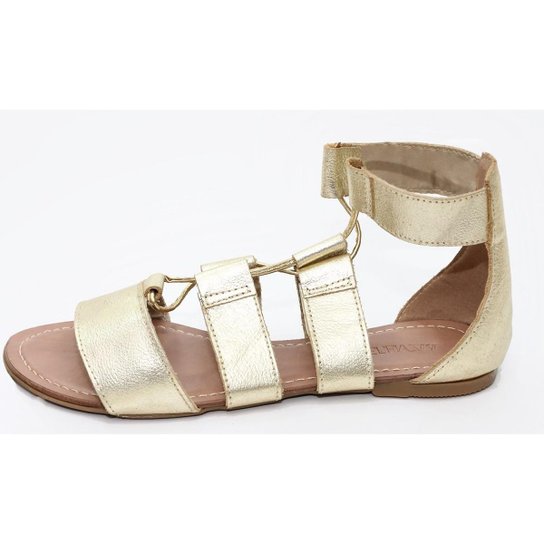 Sandália Gladiadora Top Franca Shoes Feminina - Dourado