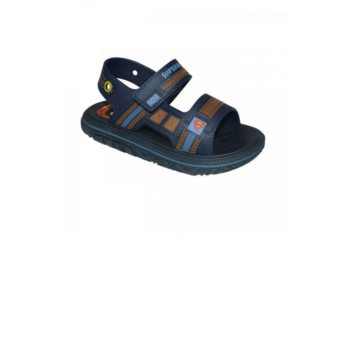 Sandália Grendene Infantil DC Friends Tower 21846 Menino - Azul/Bege -  17/18 - Azul+Bege | Zattini