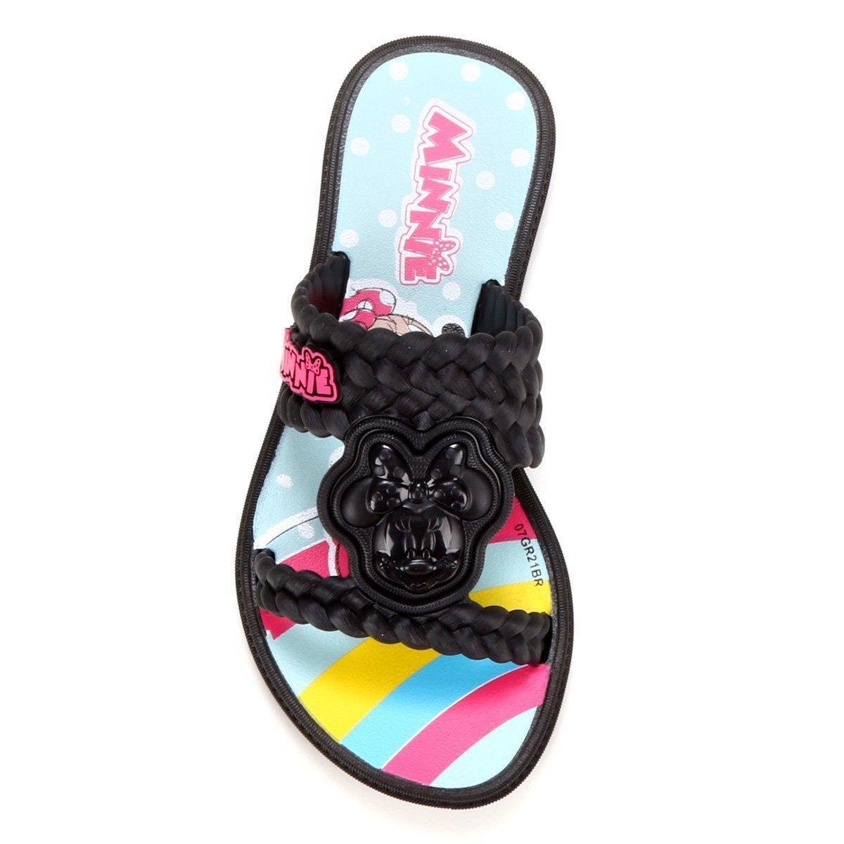 SANDÁLIA GRENDENE MINNIE GELADEIRA 22491 - Preto | Zattini