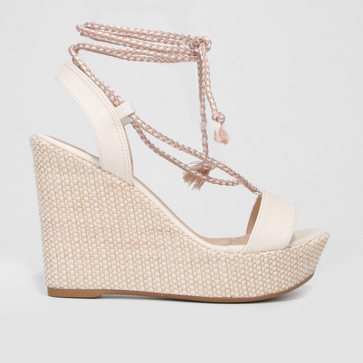 Sandália Griffe Anabela Amarração - Off White é ruim? Sandália Griffe Anabela Amarração - Off White é boa?