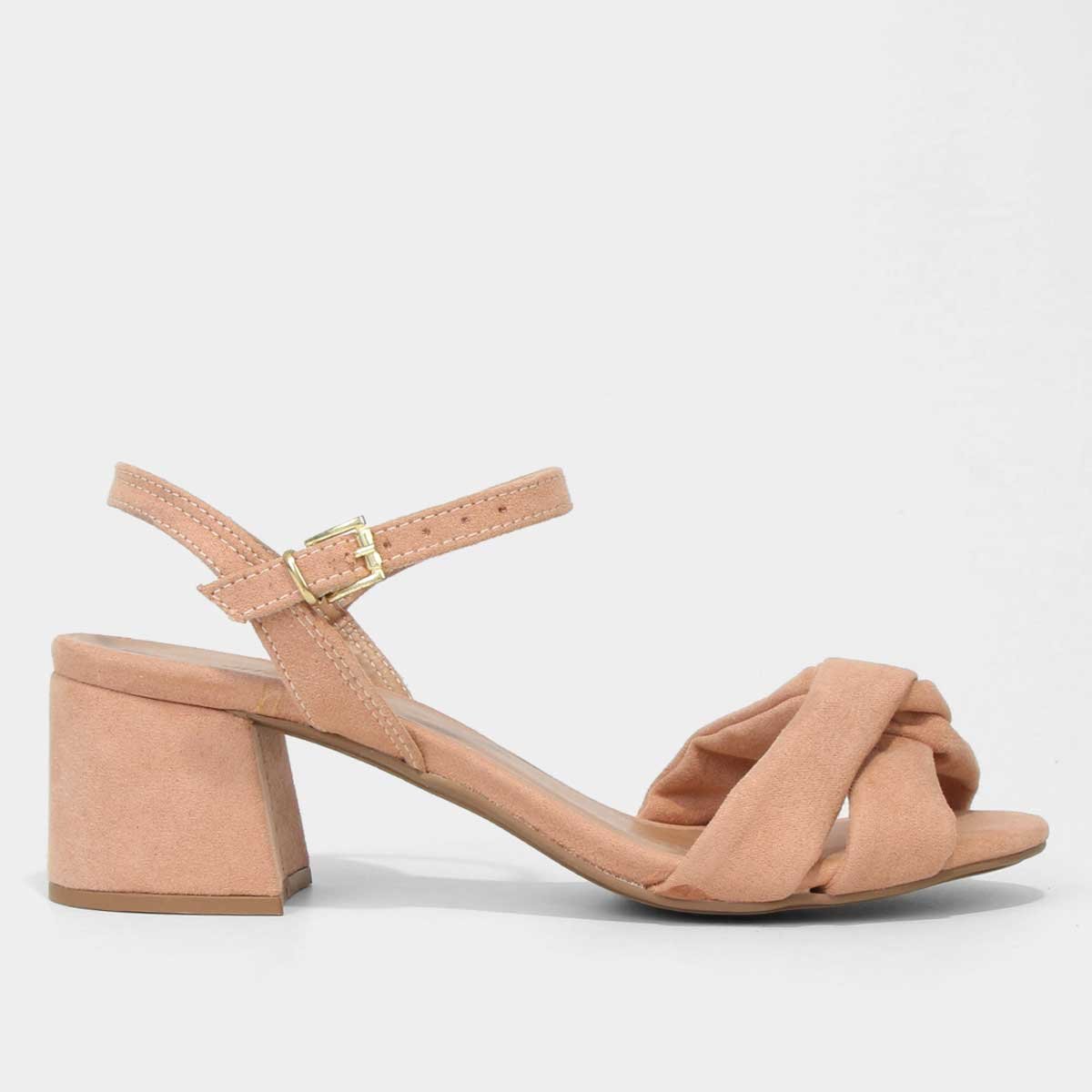 Sandália Griffe Salto Grosso Tiras Finas Feminina - Bege é boa?