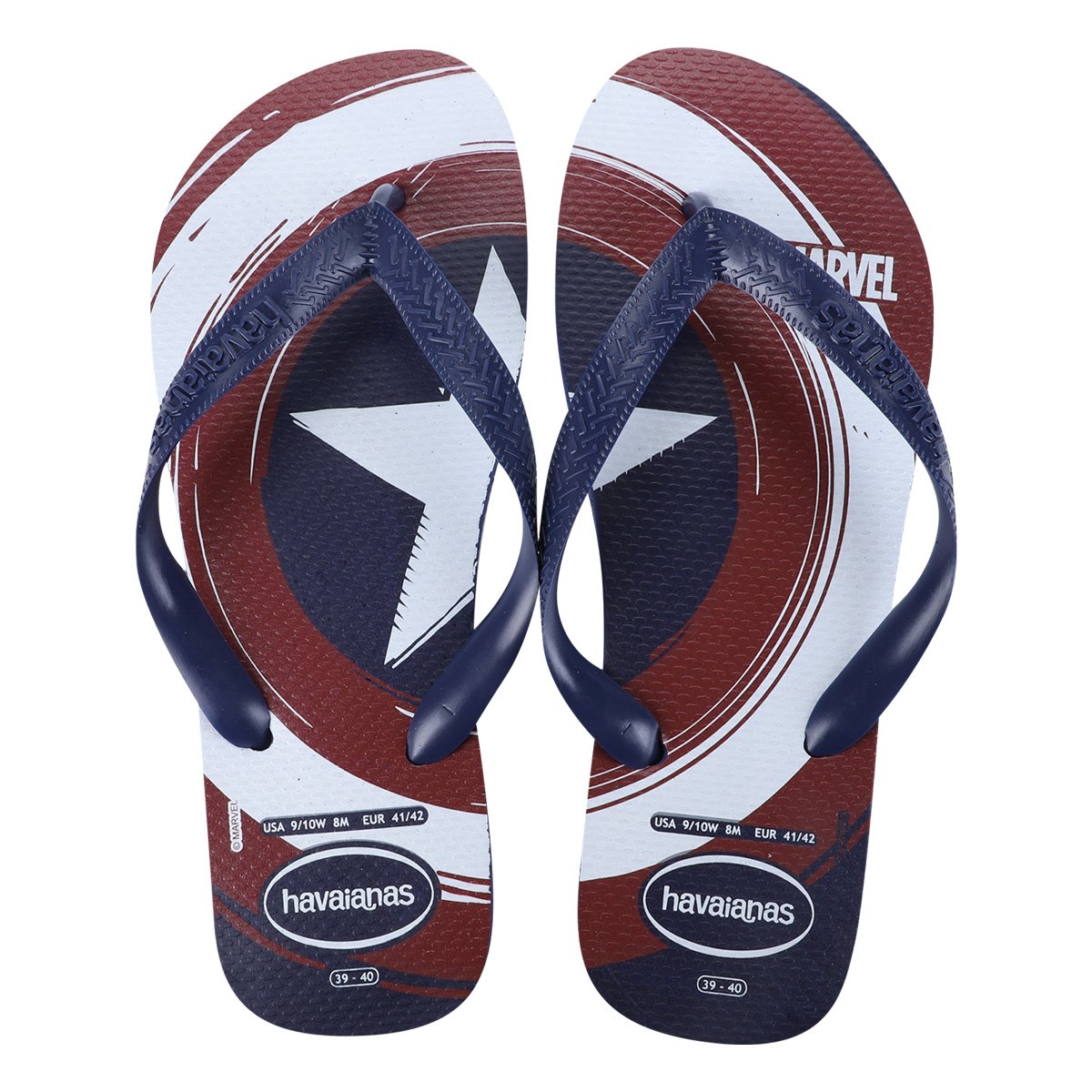 Sandália Havaianas Marvel Vingadores Masculina - Marinho+Azul Menor preço em Sandália Havaianas Marvel Vingadores Masculina - Marinho+Azul