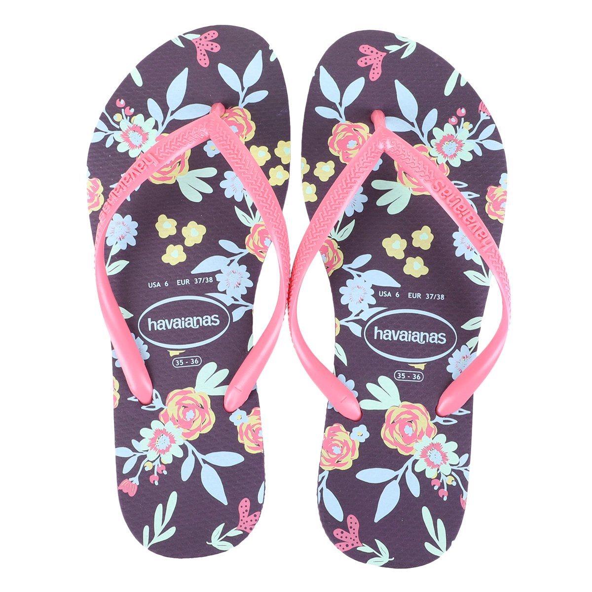 Sandália Havaianas Slim Romance Cf Feminina - Roxo Menor preço em Sandália Havaianas Slim Romance Cf Feminina - Roxo