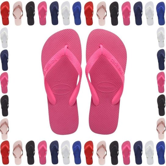 Sandália Havaianas Top As Legítimas Feminina e Chinelo Masculino Varias Cores Envio Rápido - Pink