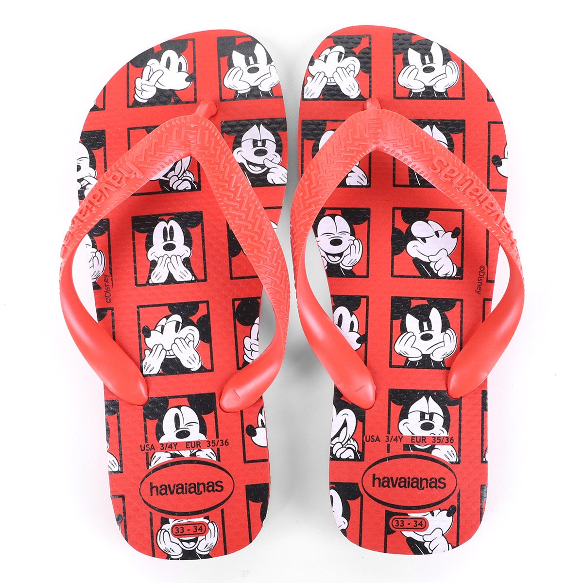 Sandália Havaianas Top Disney - Vermelho Menor preço em Sandália Havaianas Top Disney - Vermelho