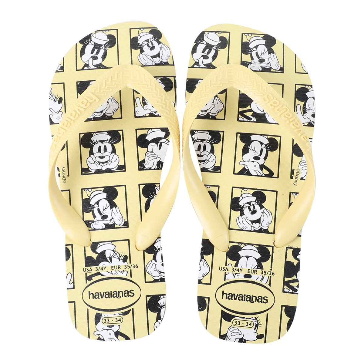 Sandália Havaianas Top Disney - Amarelo Menor preço em Sandália Havaianas Top Disney - Amarelo
