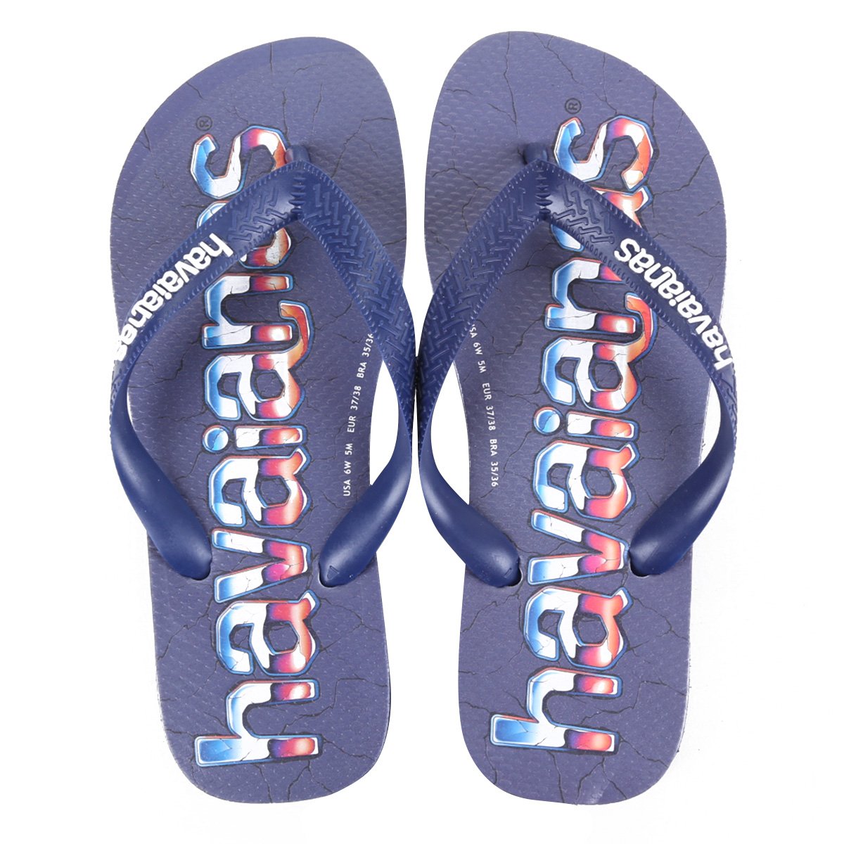 Sandália Havaianas Top Logomania Print - Marinho Menor preço em Sandália Havaianas Top Logomania Print - Marinho