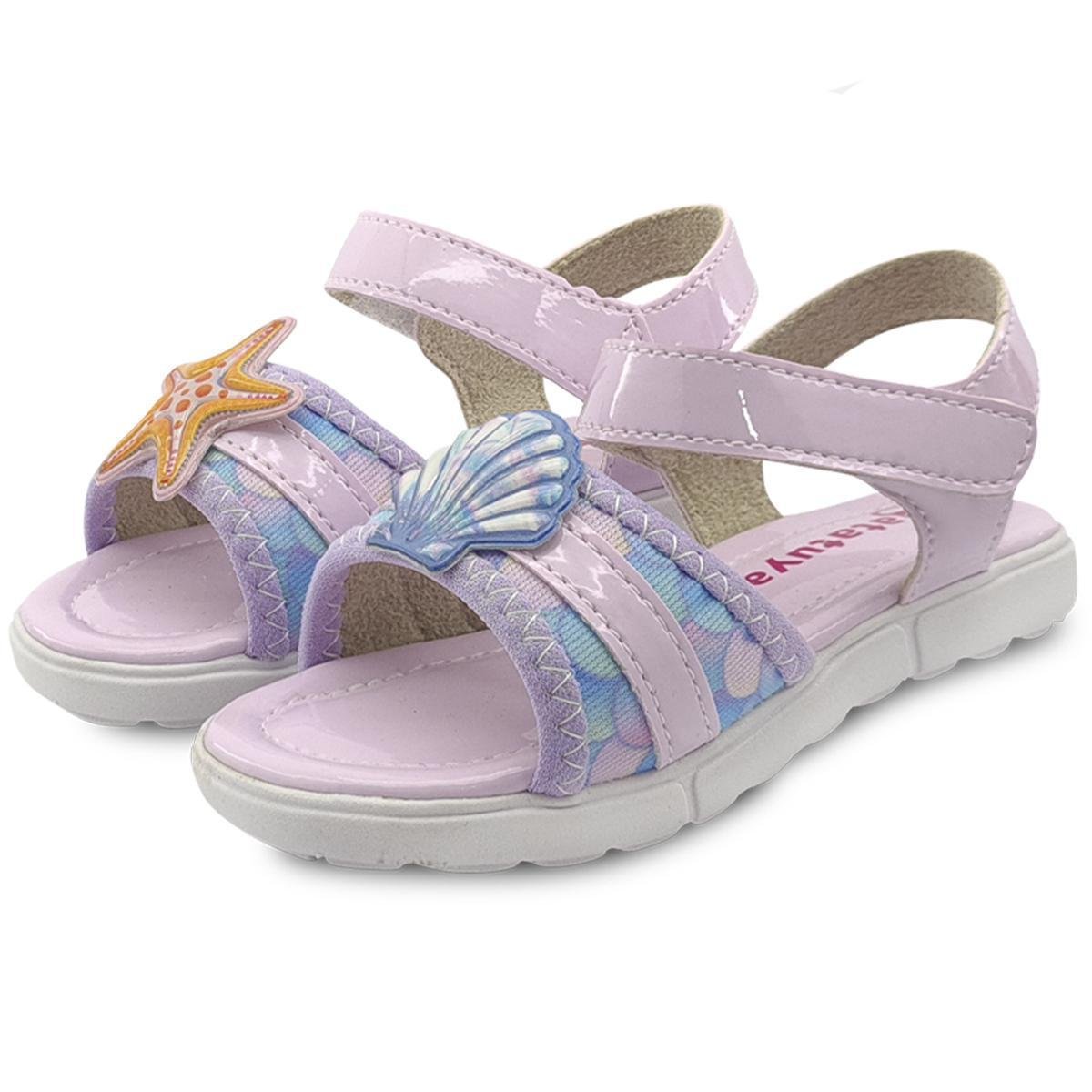 Sandália Infantil Aventura Menina Bonequinhas Multi/Cores - Gatatuya -  Lilás+Azul | Zattini