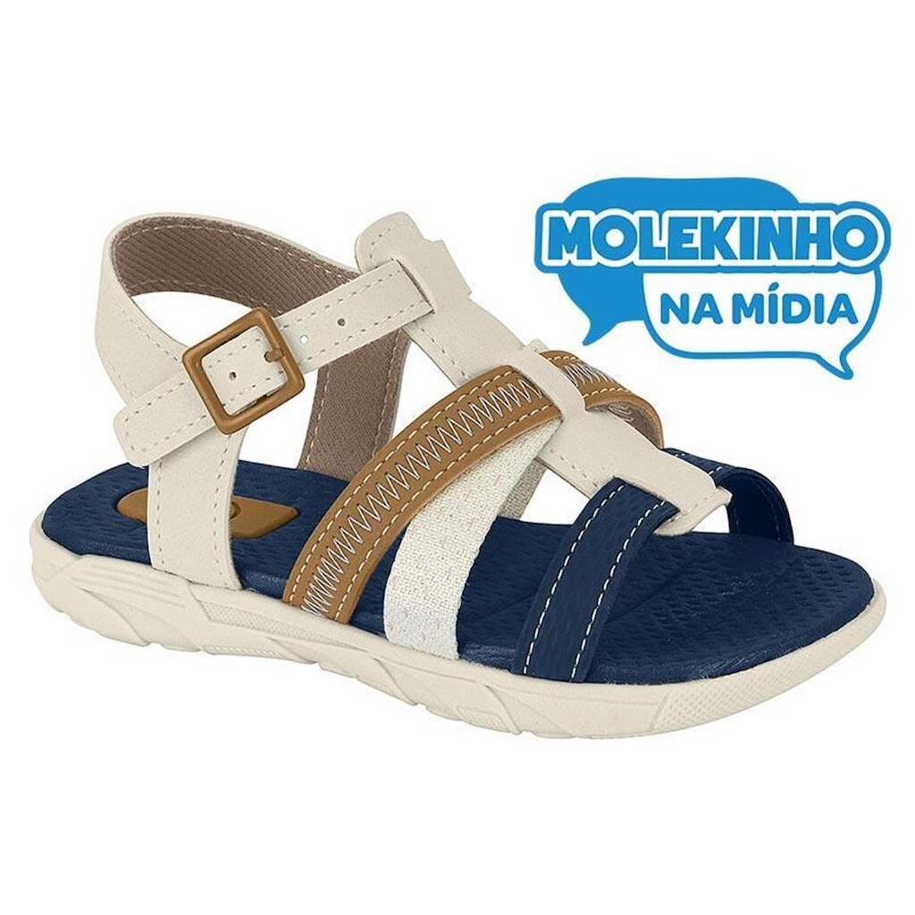 Sandália Infantil Babe Molekinho com Fivela Regulável