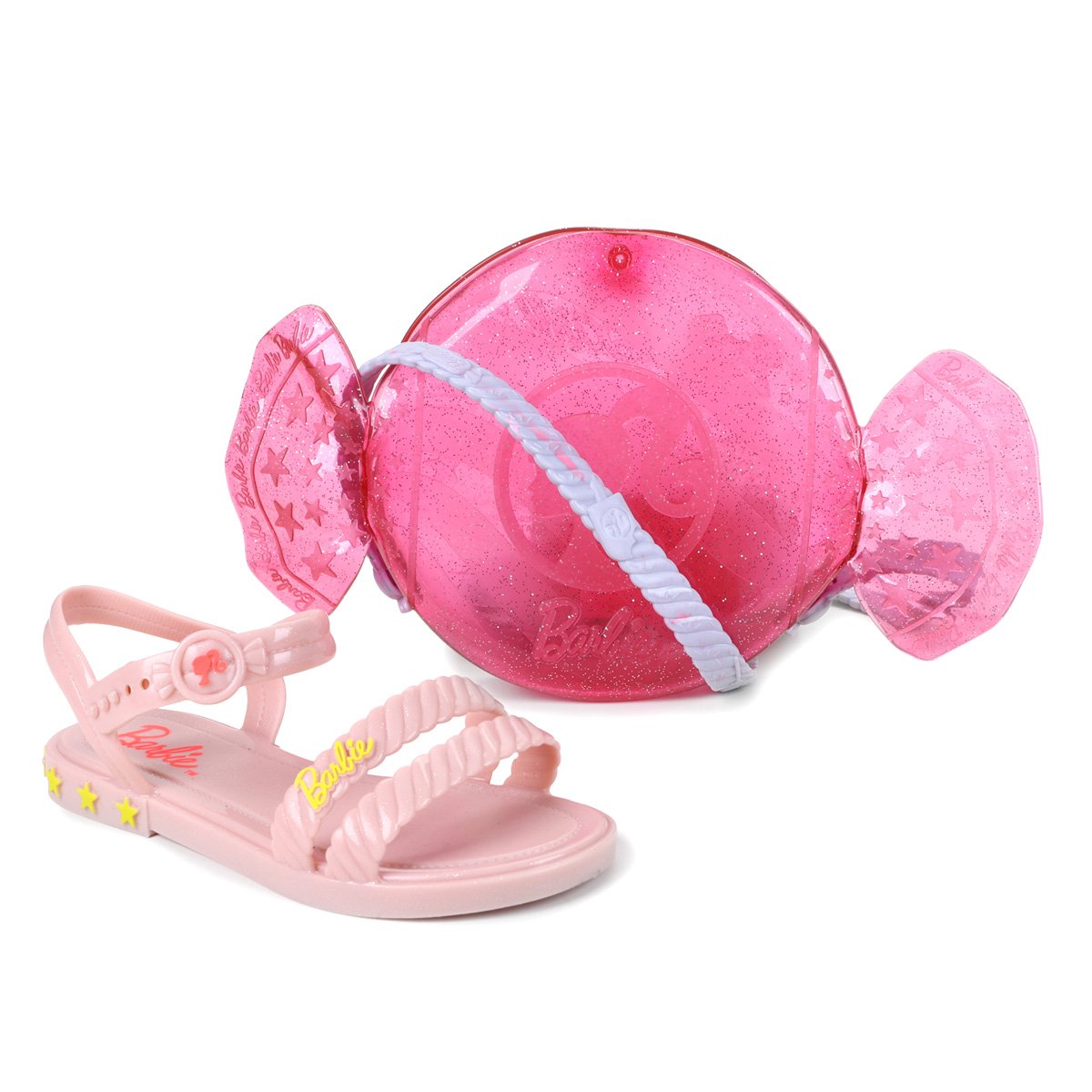 Sandália Infantil Barbie + Bolsa Candy Bag Feminina - Rosa Claro é ruim? Sandália Infantil Barbie + Bolsa Candy Bag Feminina - Rosa Claro é boa?