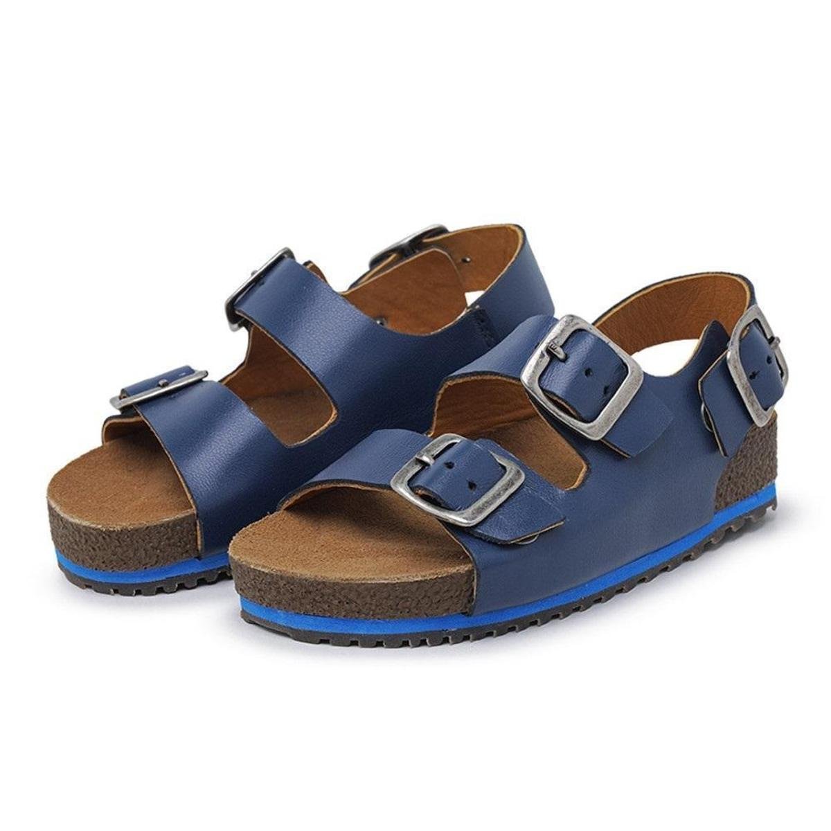 Sandalia Infantil Birken Trivalle Couro Feminina - Azul | Zattini