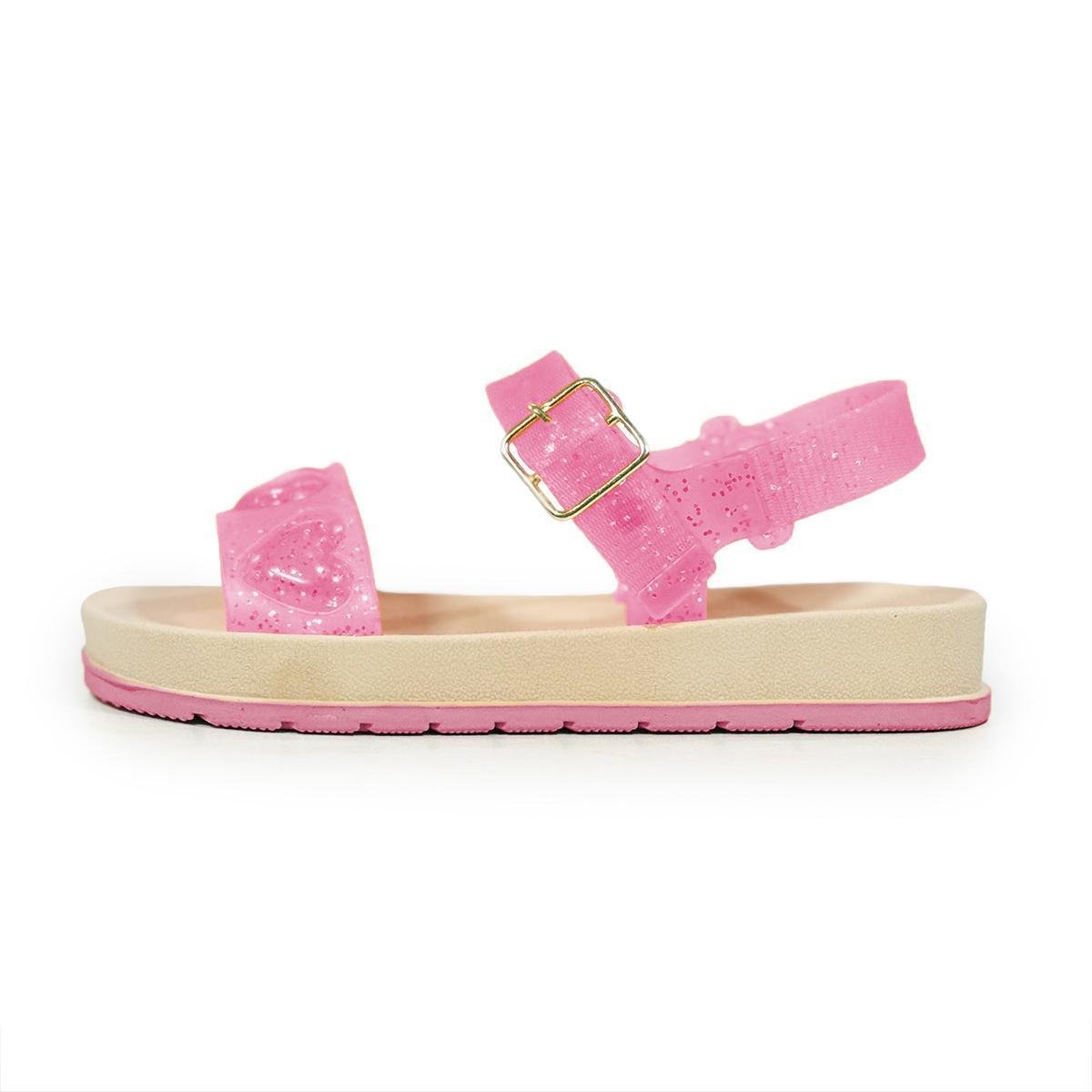 Sandália Infantil Coração Menina Glitter Fivela Leve 01 Menor preço em Sandália Infantil Coração Menina Glitter Fivela Leve 01