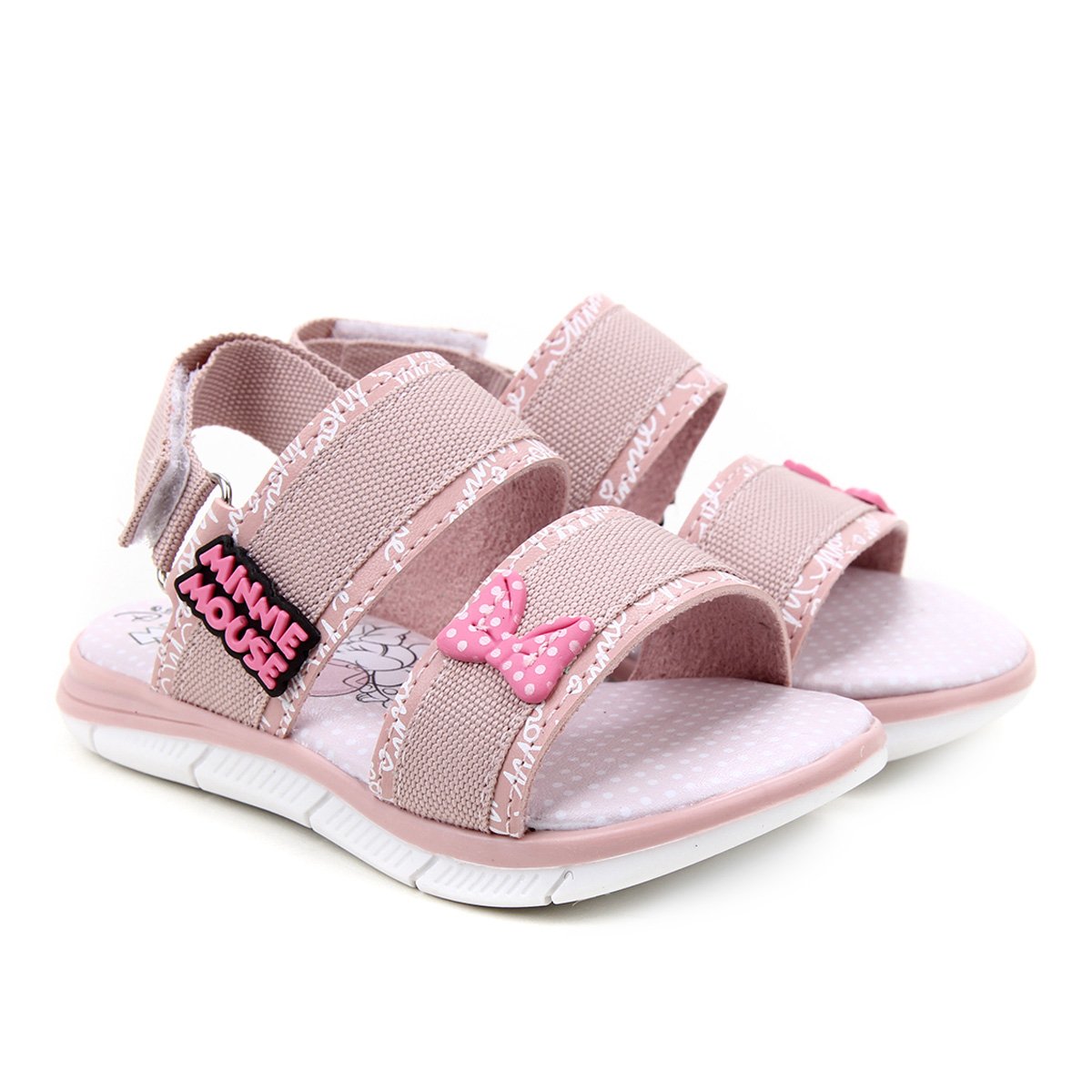 Sandália Infantil Disney Minnie Mouse Feminina - Rosa Menor preço em Sandália Infantil Disney Minnie Mouse Feminina - Rosa