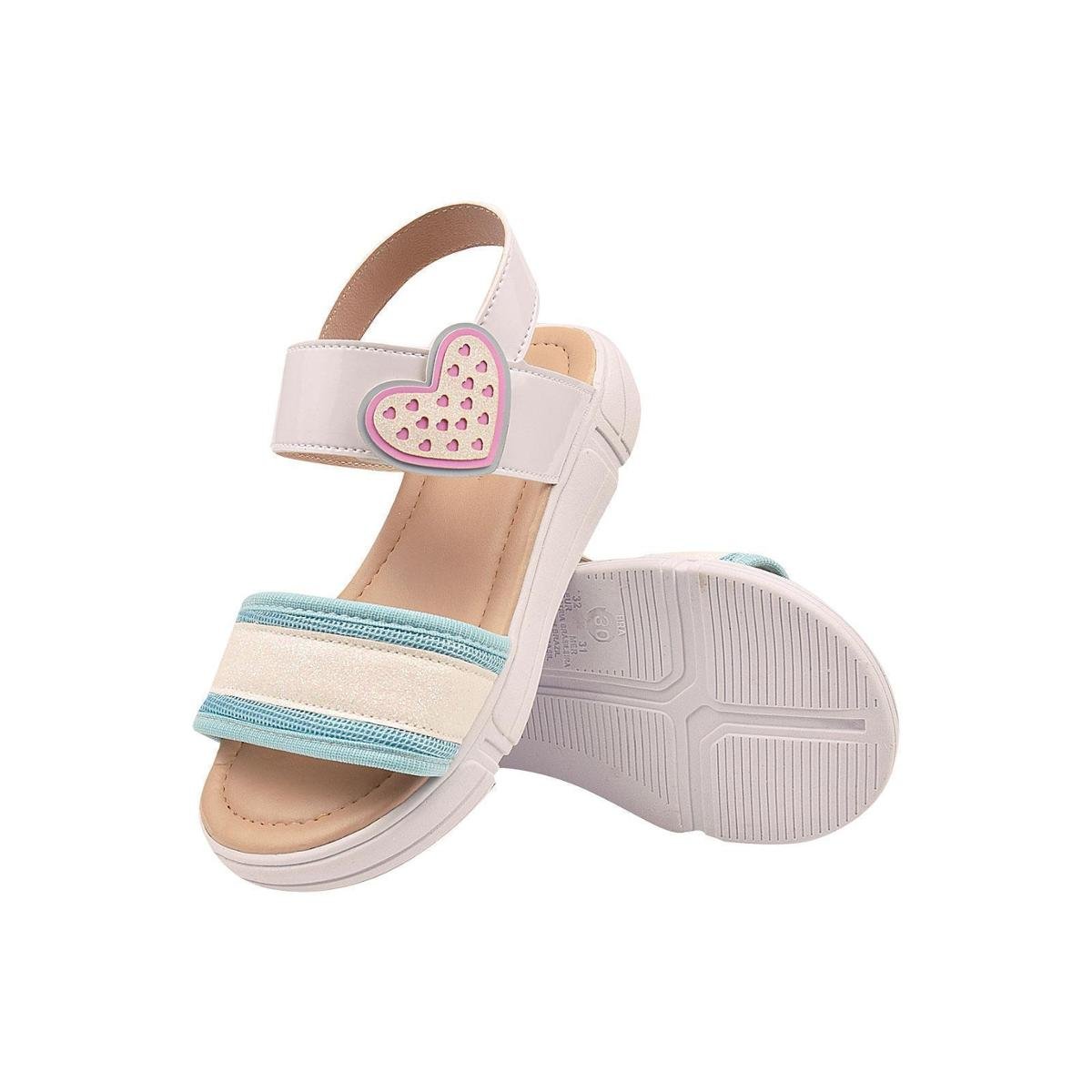 Sandália Infantil Feminina Grugui Papete Menina Sola Leve - Branco | Zattini