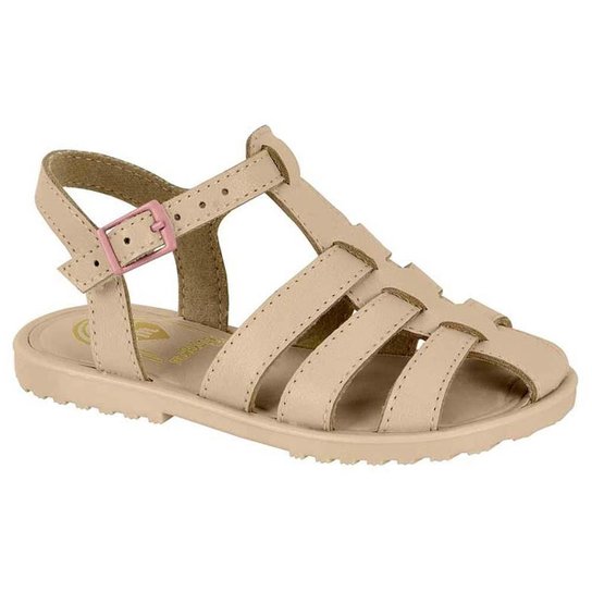 Sandália Infantil Feminina Napa Creme Molekinha 2700.121 - Bege