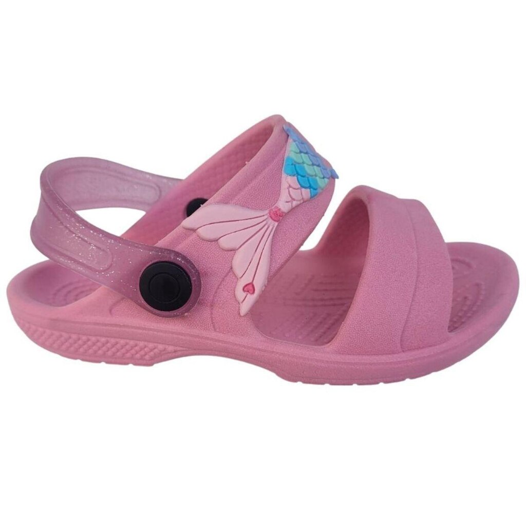 Sandália Infantil Feminina Papete Menina Escolar Chinelo Criança Sereia Morango Blogueirinha