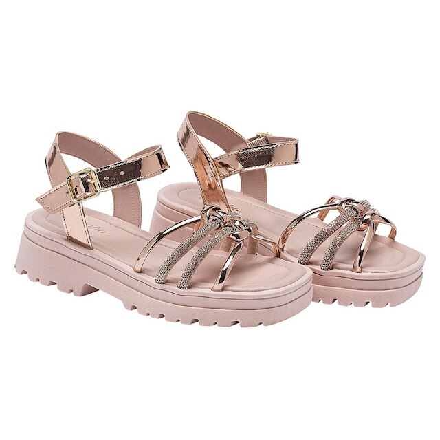 Sandália Infantil Feminina Tininha Nó com Strass 42-023
