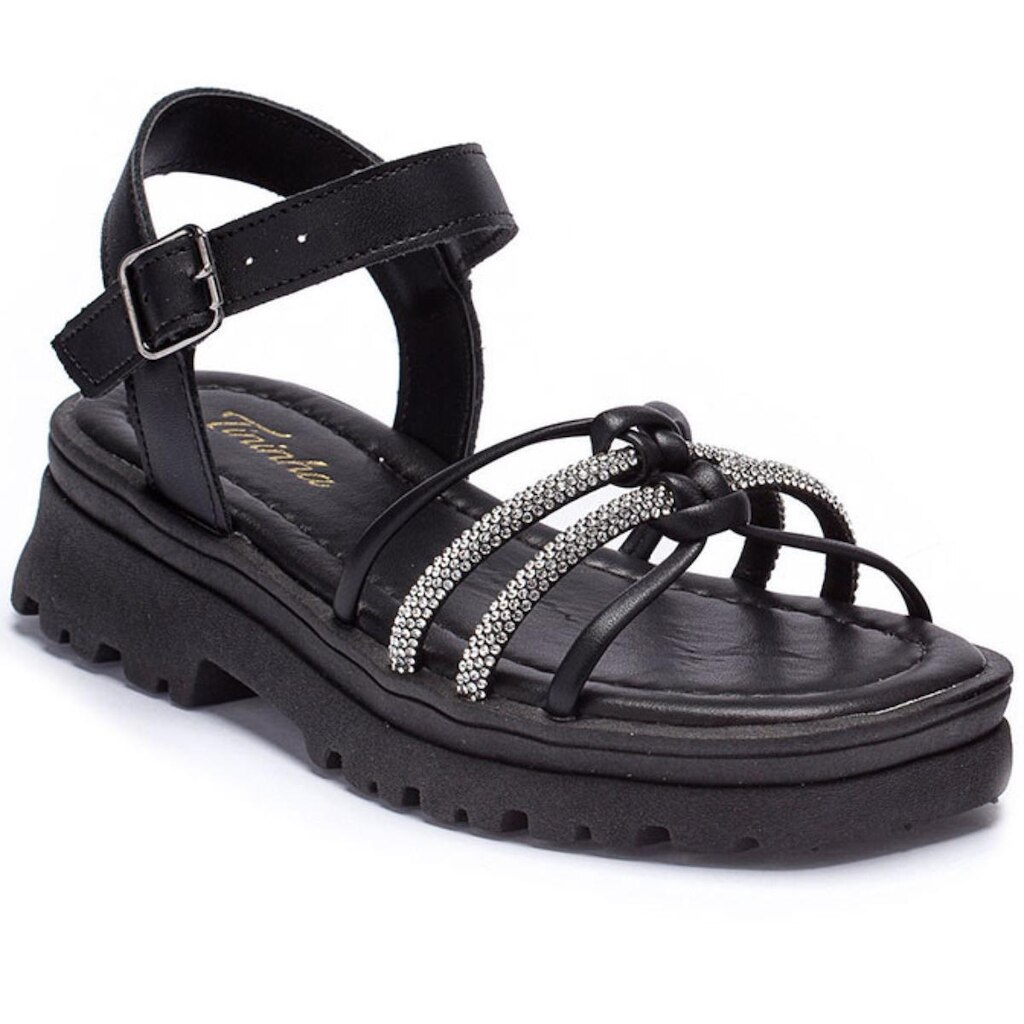 Sandália Infantil Feminina Tininha Nó com Strass 42-023