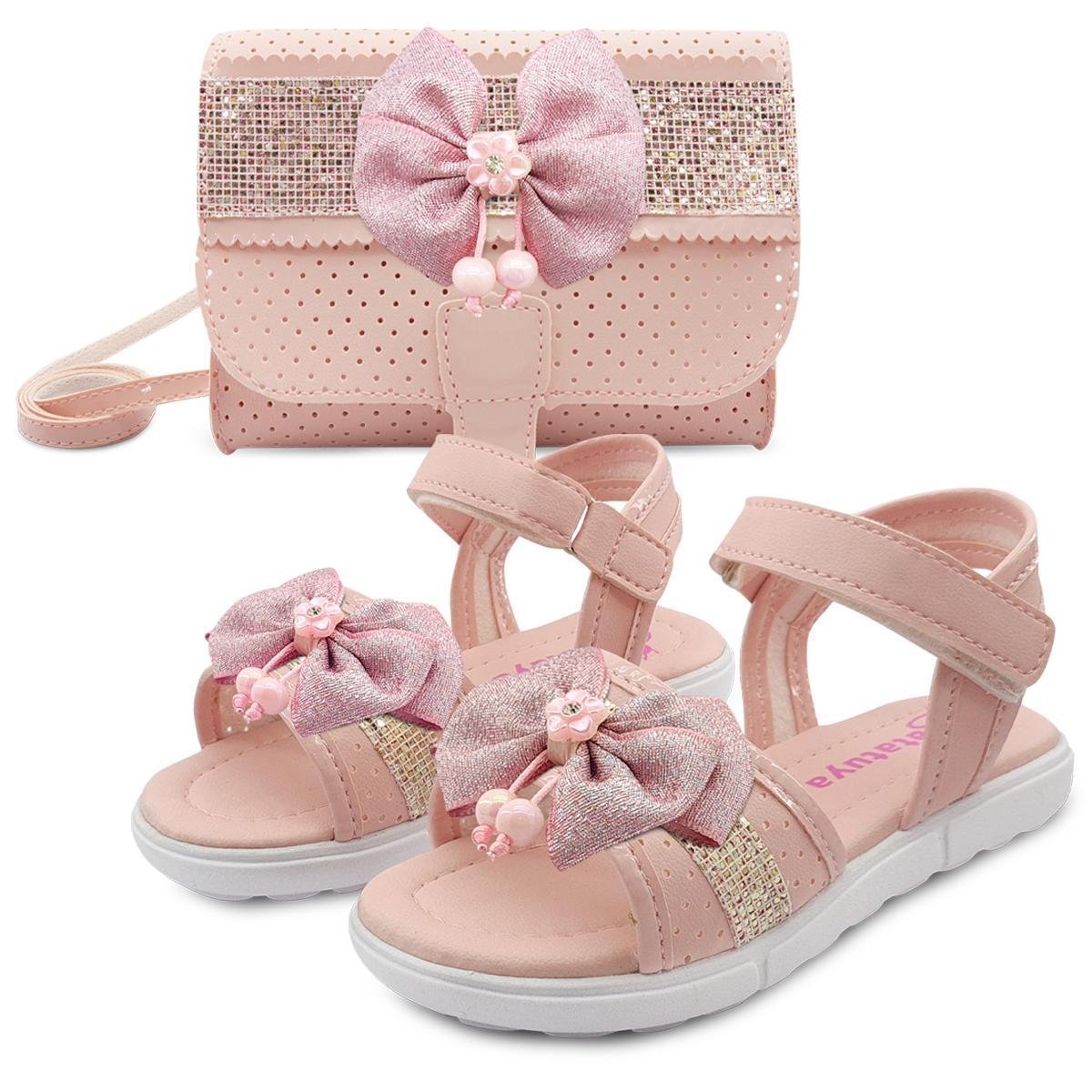 Sandália Infantil Gatatuya Menina Laço /Glitter - Rosa Menor preço em Sandália Infantil Gatatuya Menina Laço /Glitter - Rosa