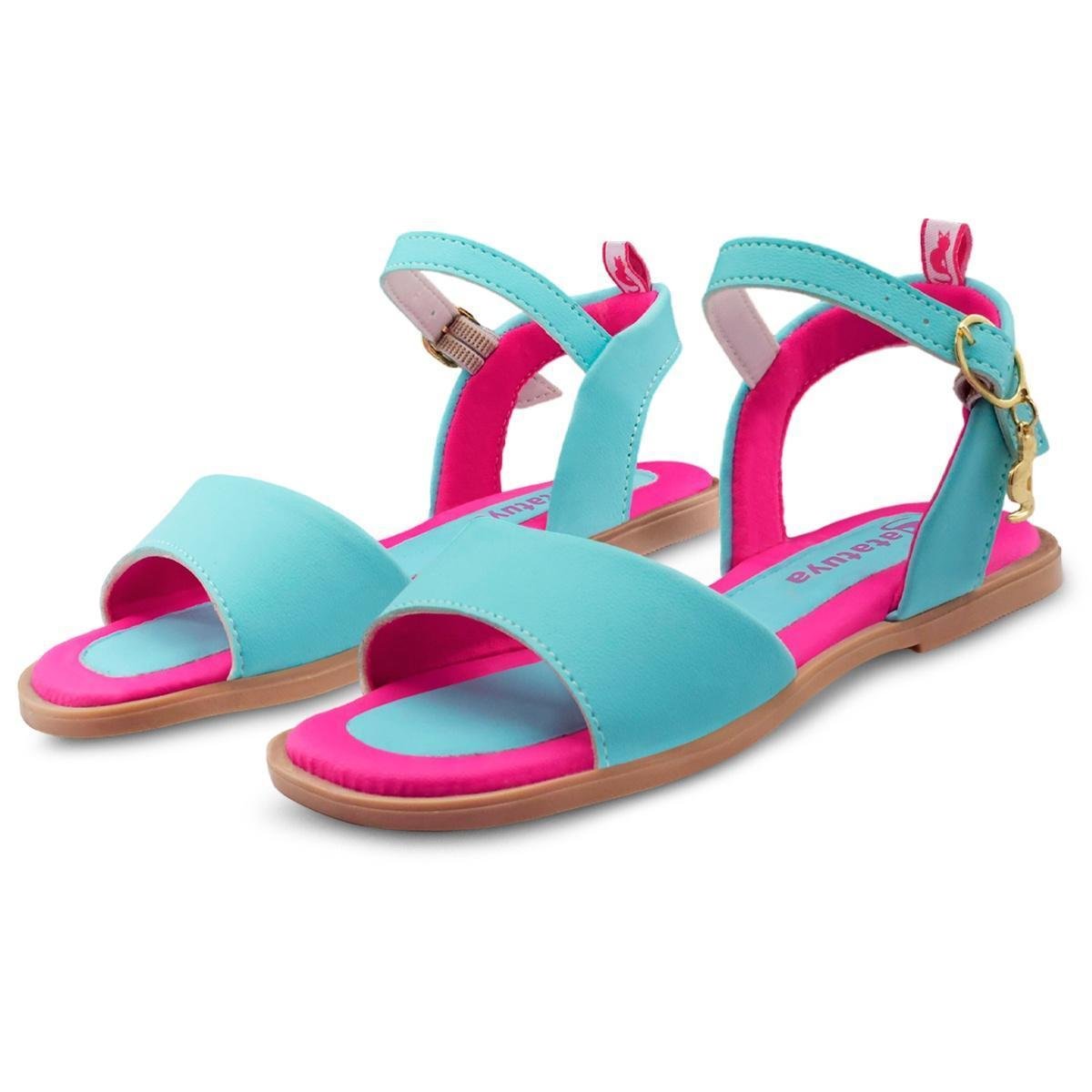 Sandália Infantil Gatatuya Menina Summer Tiffany/Pink - Colorido Menor preço em Sandália Infantil Gatatuya Menina Summer Tiffany/Pink - Colorido