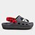 Sandália Infantil Grendene Kids Babuche Gaspea Baby Masculina - Cinza+Vermelho