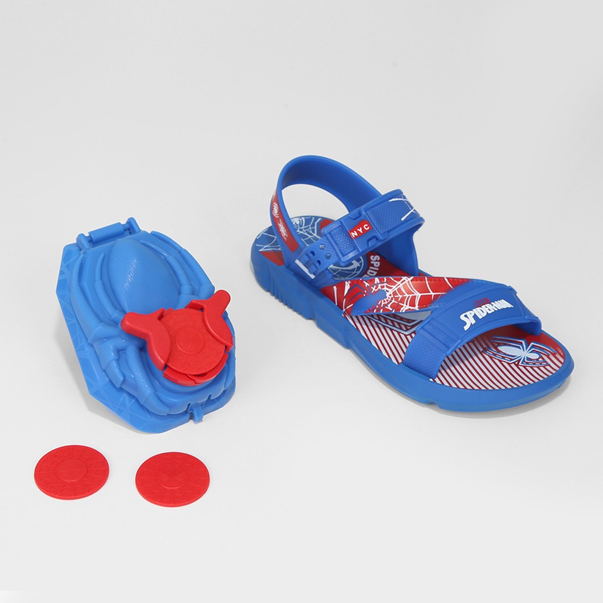 Sandália Infantil Grendene Kids Homem-Aranha com Lançador Menino - Azul+Vermelho Menor preço em Sandália Infantil Grendene Kids Homem-Aranha com Lançador Menino - Azul+Vermelho