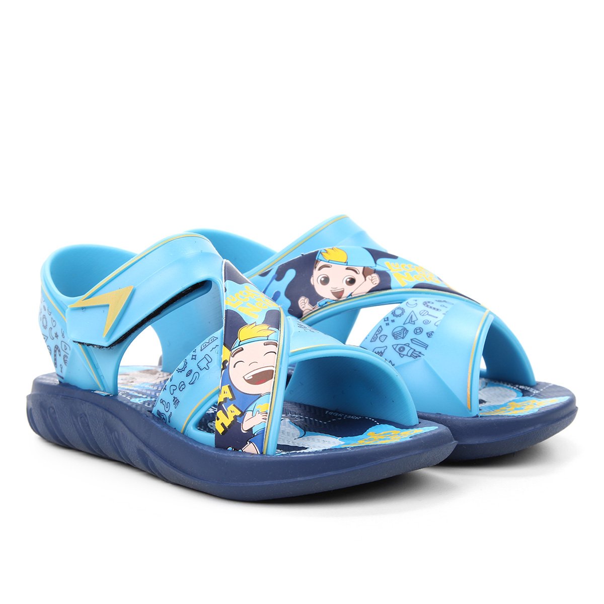 Sandália Infantil Grendene Kids Luccas Neto Masculina - Azul Claro Menor preço em Sandália Infantil Grendene Kids Luccas Neto Masculina - Azul Claro