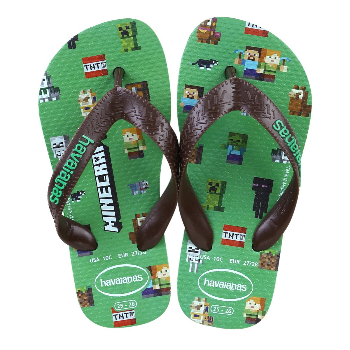 Havaianas Kids Minecraft Cinza Aço/Branco Havaianas Kids Minecraft Cinza Aço/Branco