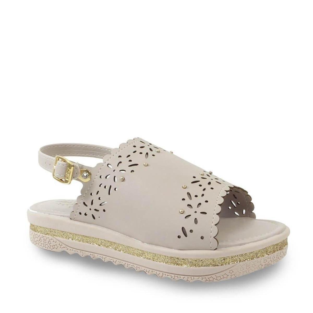 Sandália Infantil Kidy Flatform Masculina - Bege Menor preço em Sandália Infantil Kidy Flatform Masculina - Bege