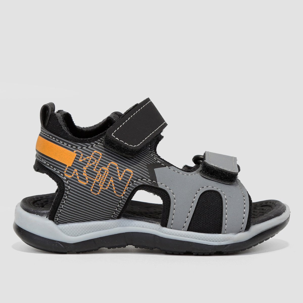Sandália Infantil Klin Line Play Menino - Preto+Grafite Menor preço em Sandália Infantil Klin Line Play Menino - Preto+Grafite