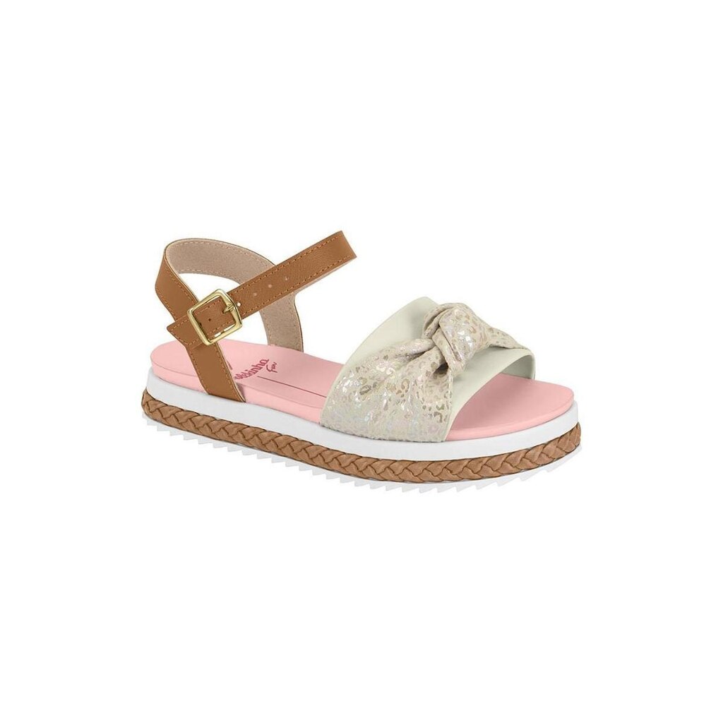 Sandália Infantil Laço Oncinha Molekinha 2305.1222 - BRANCO - 32