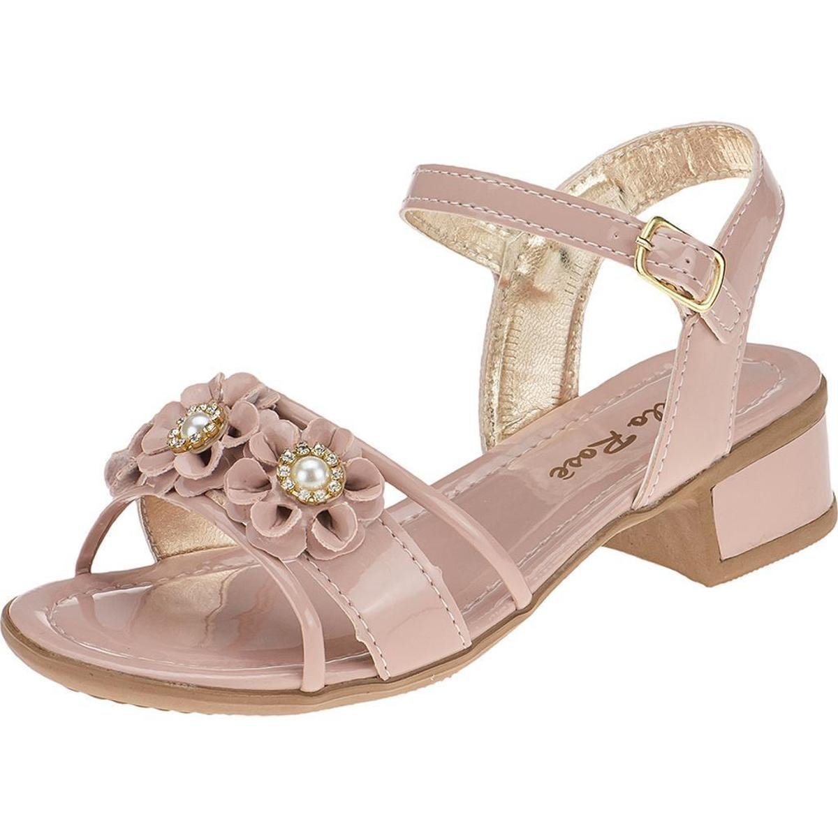 Sandália Infantil Menina Feminino Salto Baixo Confortável Stilo Rosê-2608 Menor preço em Sandália Infantil Menina Feminino Salto Baixo Confortável Stilo Rosê-2608