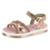 Sandalia Infantil Menina Flatform Macio Brilho Molekinha - Ouro Rosa