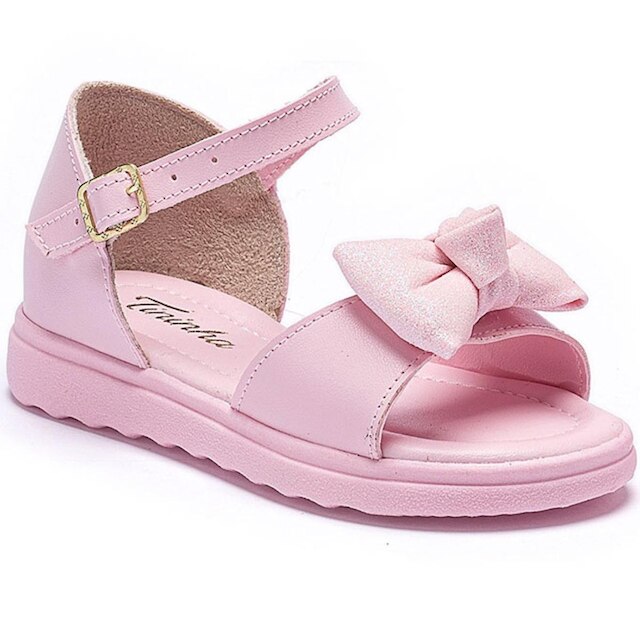 Sandália Infantil Menina Tininha Laço com Glitter 08-086