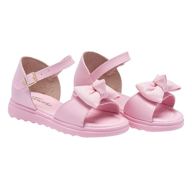 Sandália Infantil Menina Tininha Laço com Glitter 08-086