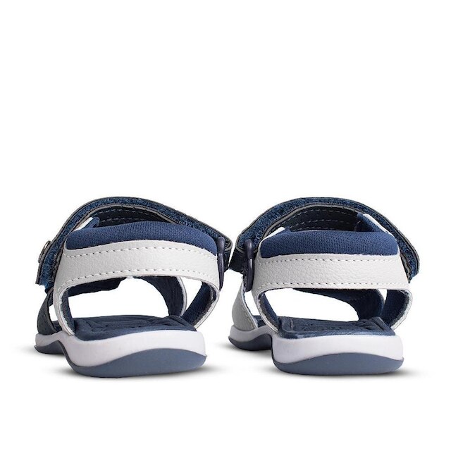 Sandália Infantil Menino Kidy Marinho Branco Casual Velcro