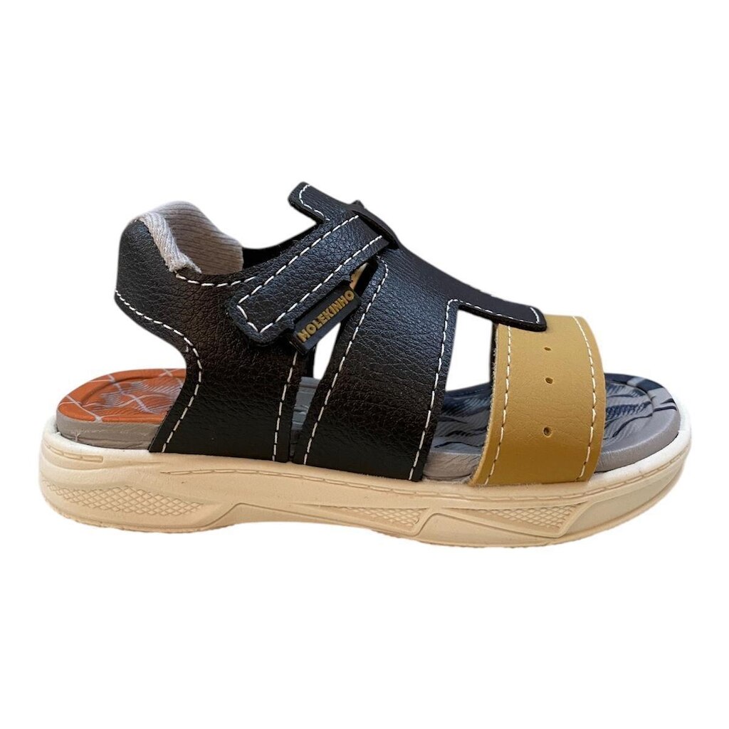 Sandalia Infantil Menino Molekinho Casual Tiras Calce Fácil 2140.759 Preto