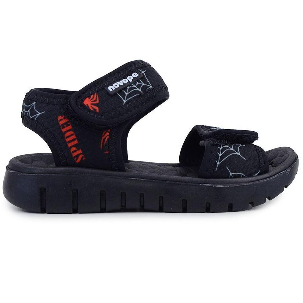 Sandalia Infantil Menino Novope Spider Man Preta - 850015