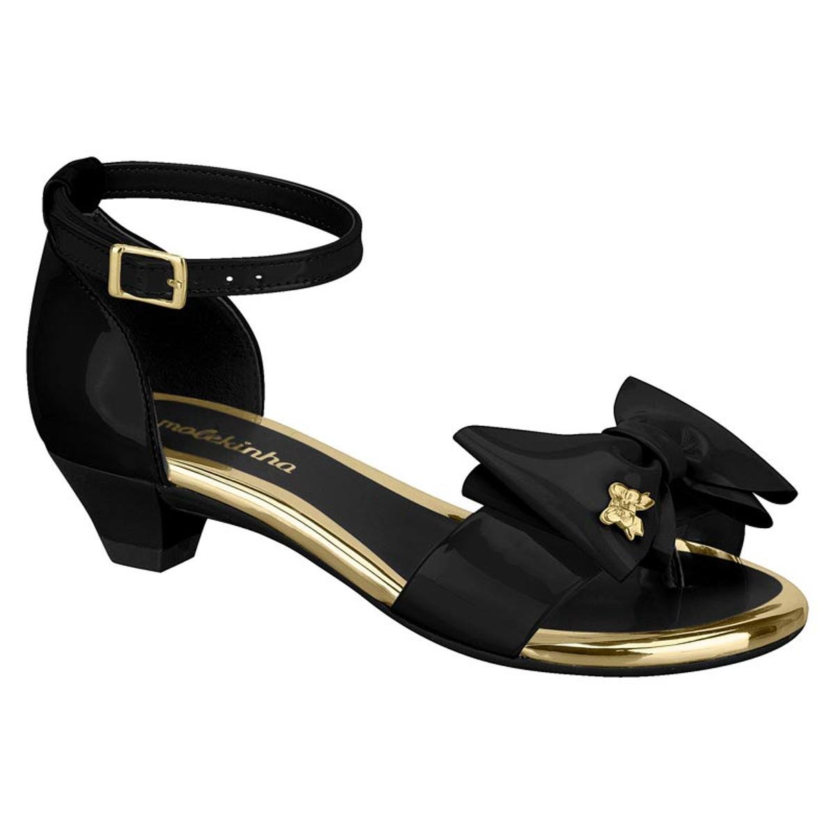 sandalia infantil feminina preta