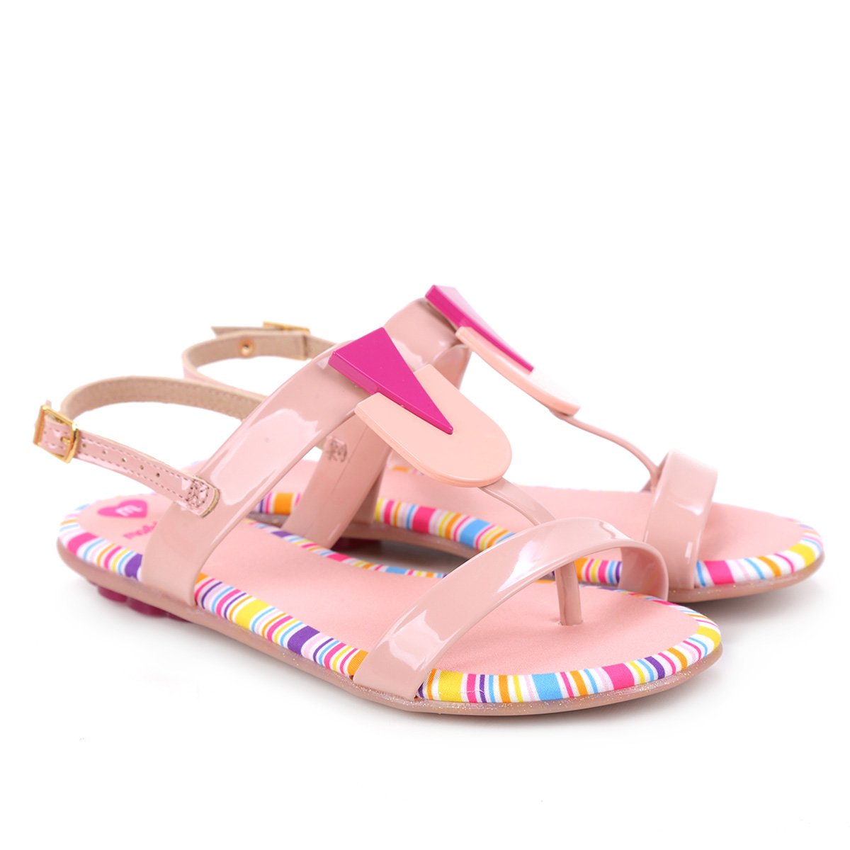 Sandália Infantil Molekinha Lisa Feminina - Rosa Menor preço em Sandália Infantil Molekinha Lisa Feminina - Rosa